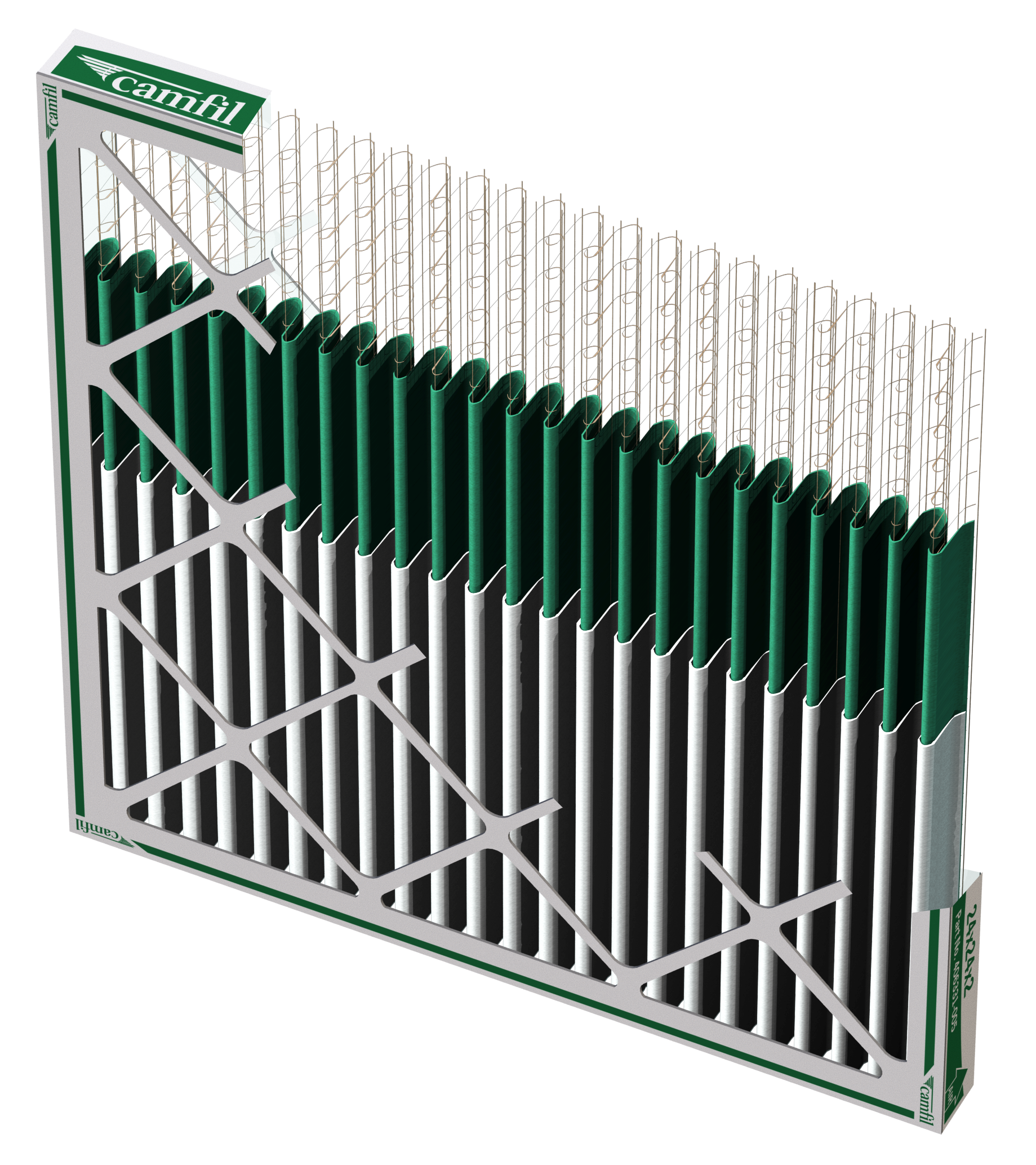 30/30 Dual 9 cutaway showing extended media and pleat structure
