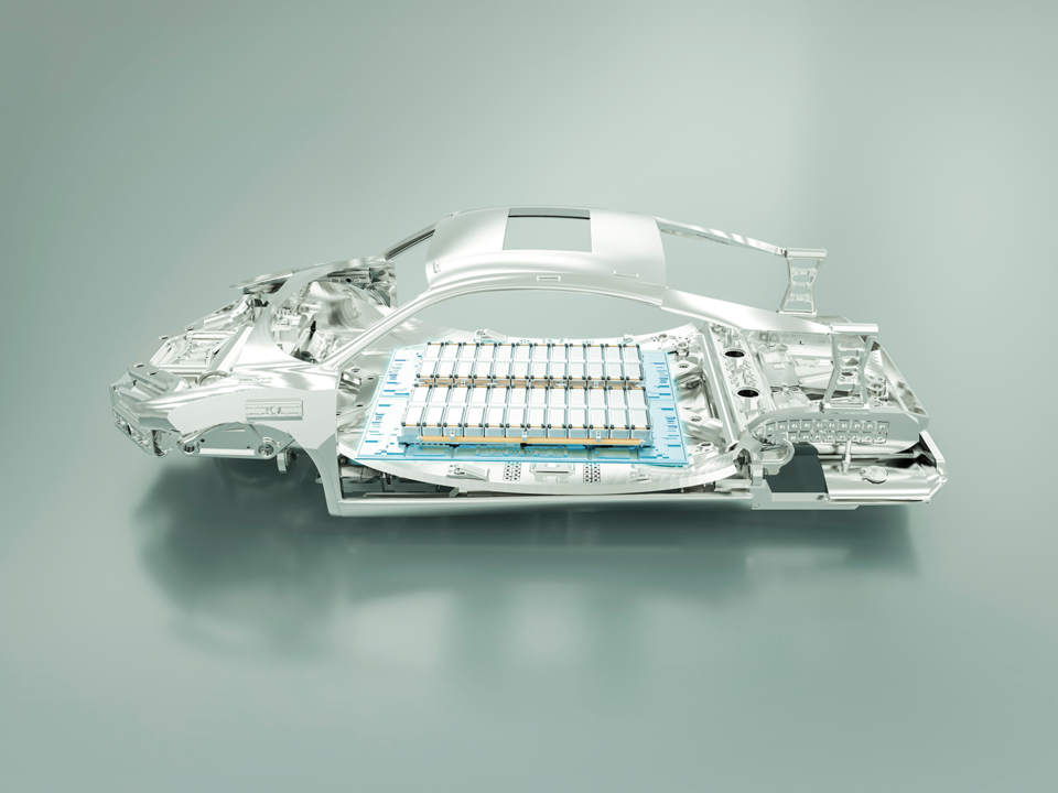Electric vehicle battery pack integrated in chassis platform for advanced e‑mobility systems
