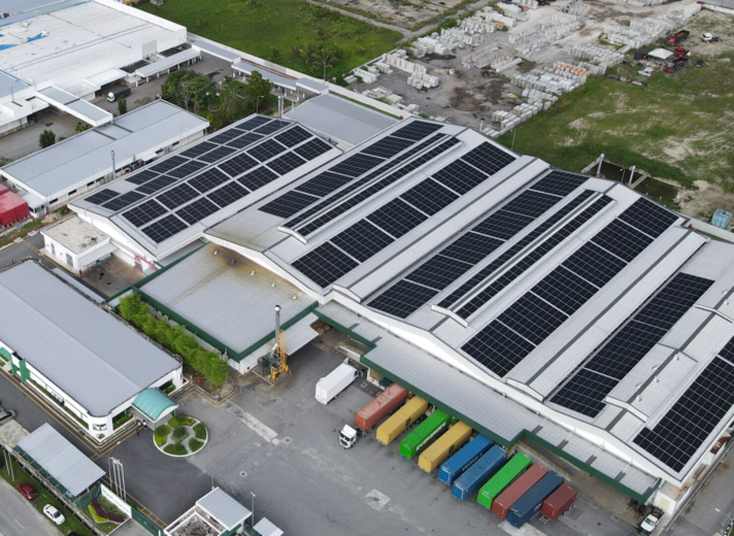Ipoh plant with solar panels