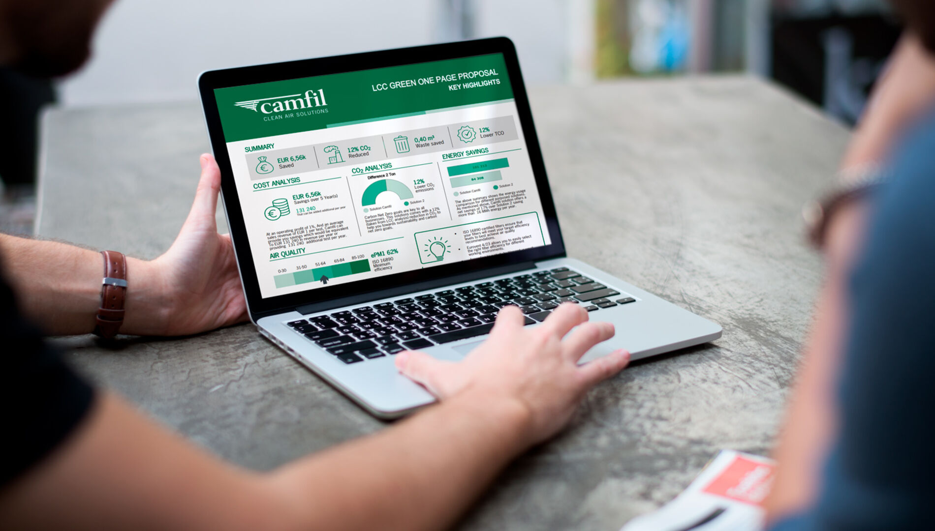 Computer and ipad with LCC calculations