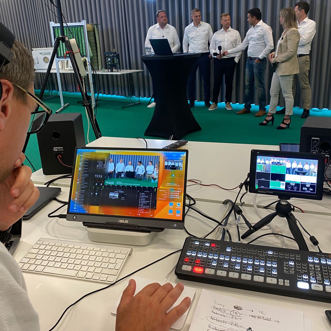 Mixerbord vid en livesändning