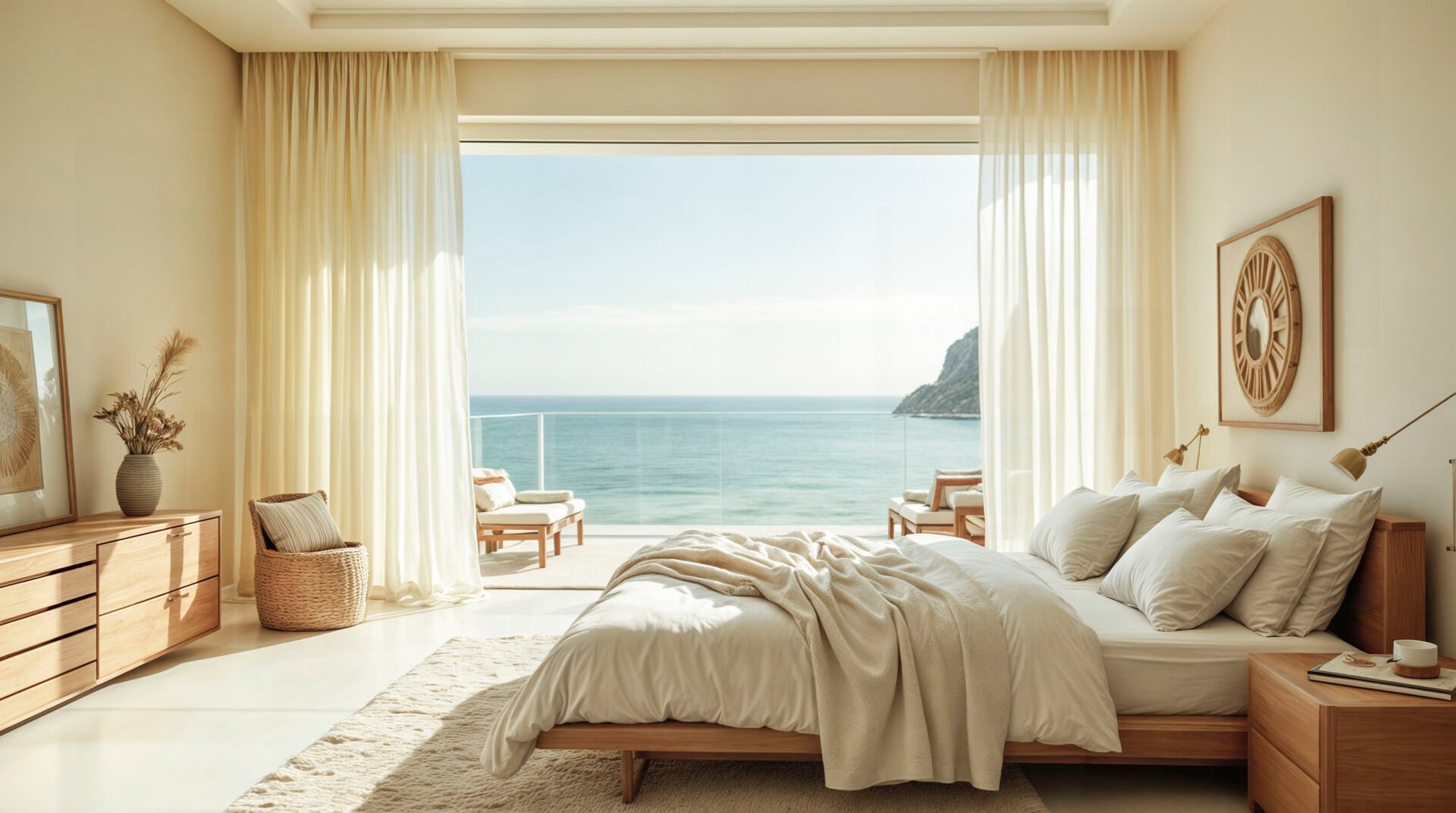Hotel room with an ocean view